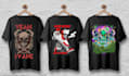 do trendy graphic t shirt design and custom t shirt illustration