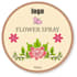 circular round logo, badge, sticker, label, patch in 12 hour