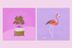 create custom digital illustration in modern flat style