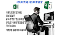 expert data entry specialist and microsoft office pro