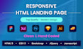 do create modern responsive HTML landing page