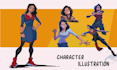 draw concept art and cartoon character illustration