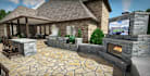 do landscape design patio 3d visualization and render images