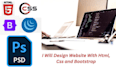 make a responsive website design using html, CSS, and bootstrap