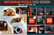 modern instagram carousel design puzzle feed design