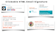 design clickable html email signature , html email signature