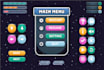 design a game uiux graphics, background