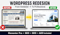 build a professional wordpress website with elementor pro an SEO, aeo, GEO ready