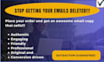 copywrite your sales emails and cold emails for your email marketing