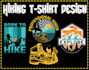 custom adventure mountain t shirt design for your pod store