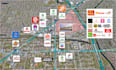 design and redesign retail trade aerial map for offering memorandum brochure