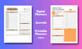 design custom planner, journal, monthly daily planner etc