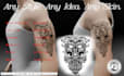 create custom tattoo design with 3d skin mockup preview