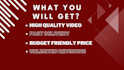 make and edit a perfect music lyrics animation video for you