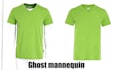 create a ghost mannequin effect clothing neck joint service