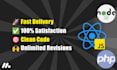 build, optimize, and fix javascript reactjs nodejs websites