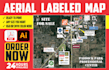 create real estate aerial maps with specific logo labels