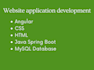 develop a website with angular and spring boot