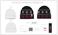 design custom hats, caps, beanies mockup, and tech pack