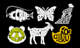 make typography animal logo with hand drawn tshirt design