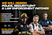 design police, security, law enforcement patches and badges
