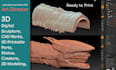 do 3d model for printing, character modeling, 3d sculpting