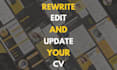 write , rewrite , edit and update your cv and cover letter
