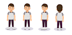 draw 2d cute cartoon character design