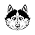 draw a stylized black and white vector animal
