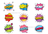 create pop art, cartoon words, text logo, comic text, comics, slogan