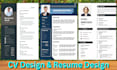 do attractive professional resume design and amazing cv design