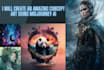create an amazing concept art using midjourney ai