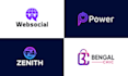 design modern flat minimalist, technology, app, web logo