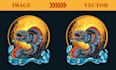 create vector versions of low res images, sketches, or logo