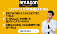 do amazon product listing, SEO optimized amazon listing