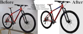 bicycle image background removal,make a shadow to look good