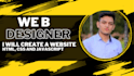 build beautiful responsive and unique website design using HTML, CSS, javascript