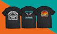 do custom vintage t shirts and typography design