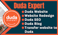 design and develop website using duda website builder