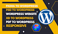 convert figma to wordpress, PSD to wordpress using elementor pro