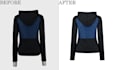 do any ghost mannequin symmetrical neck joints and retouching