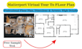 create 2d floor plan autocad, matterport virtual tour