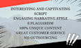 provide captivating movie recap script, video and voiceover