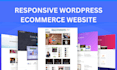 create wordpress ecommerce website or ecommerce store