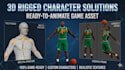 game ready 3d character ,avatar modeling ,3d sculpting ,assets