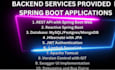 develop java backend application