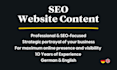 write SEO website content as your copywriter