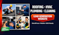 design roofing, hvac, plumbing, cleaning, contractor website to generate leads