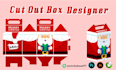 design modern cutout , gift, minimal and luxury product box
