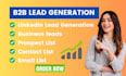 do targeted b2b lead generation, prospect email list building and lead scraping